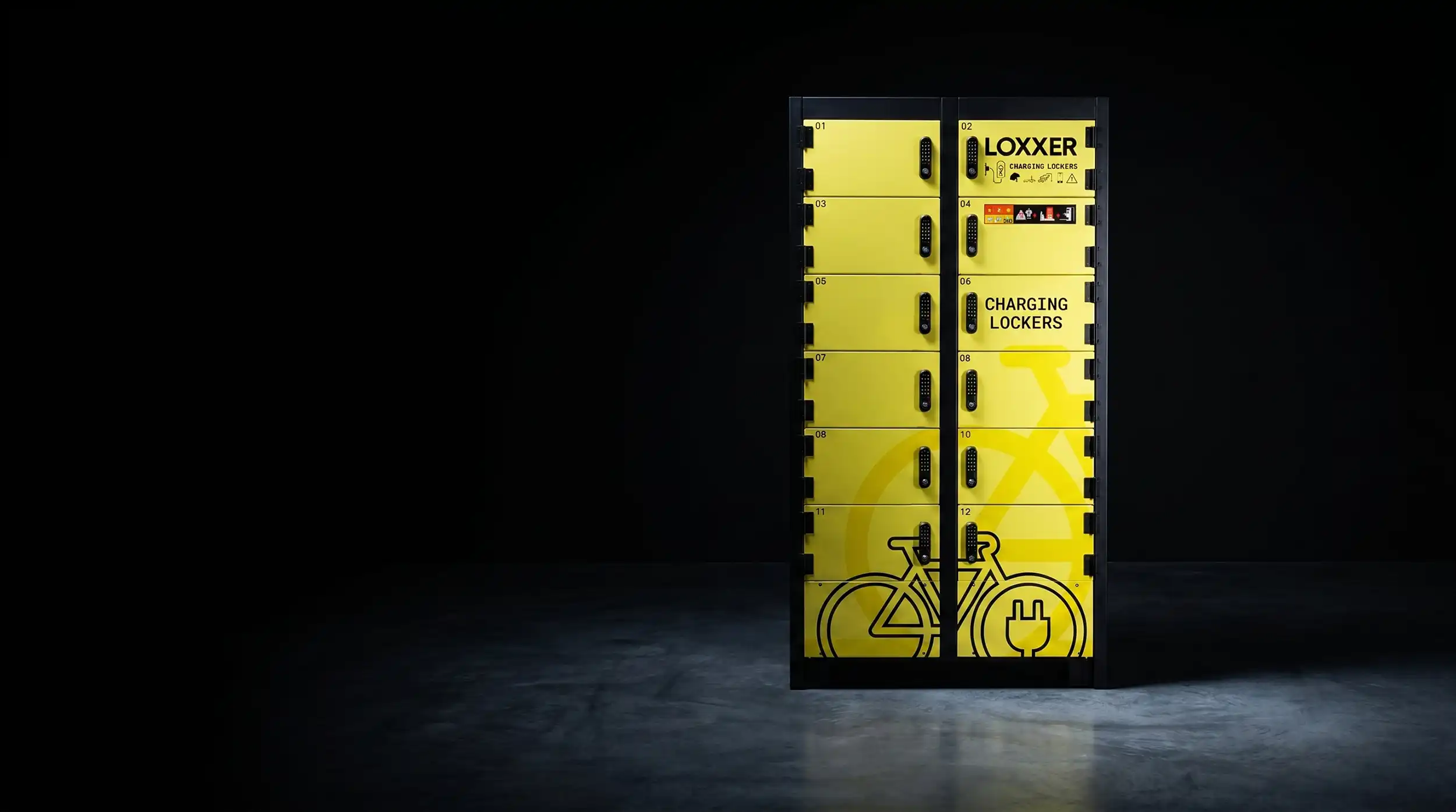 Lithium-ion batterijopslag 5 Individuele oplaadlocker voor lithium-ion batterijen van e-bikes en gereedschap